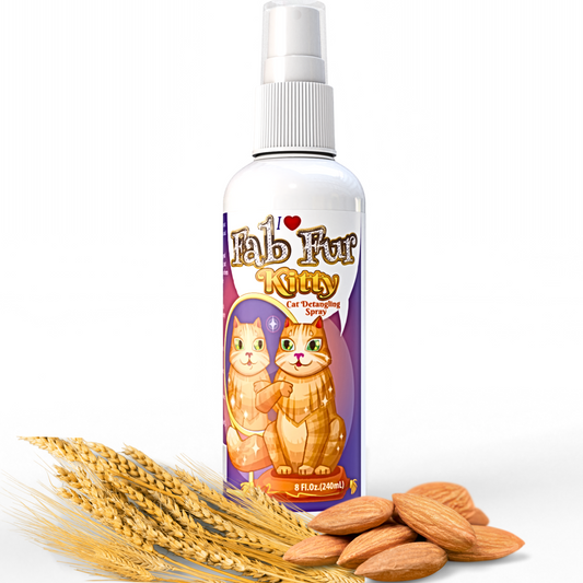 Pet MasterMind Fab Fur Kitty Cat Detangler Spray for Matted Hair, Best Cat Matted Fur Remover for Cats Who Like to Look Their Best, Cat Conditioner Spray for Grooming and Dematting, Premium Natural Ingredients, Unscented as Cats Prefer, 8 oz Bottle